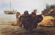 Ilia Efimovich Repin Boat tracker oil on canvas